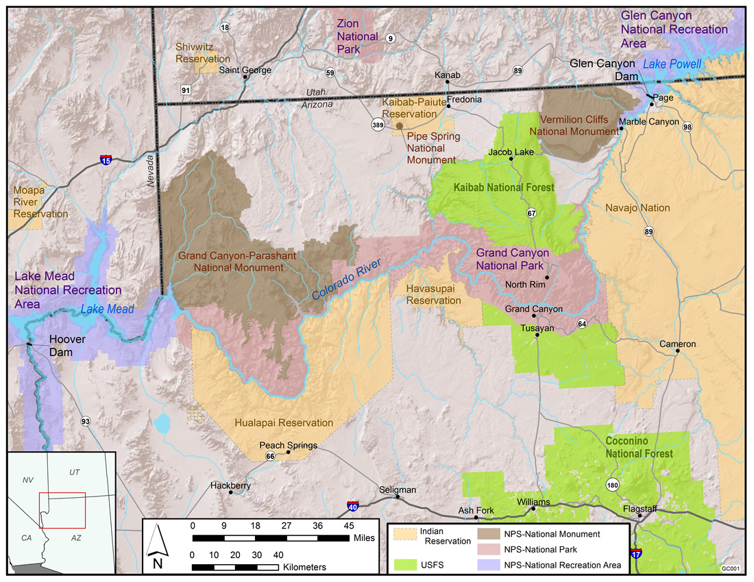 glen canyon dam map